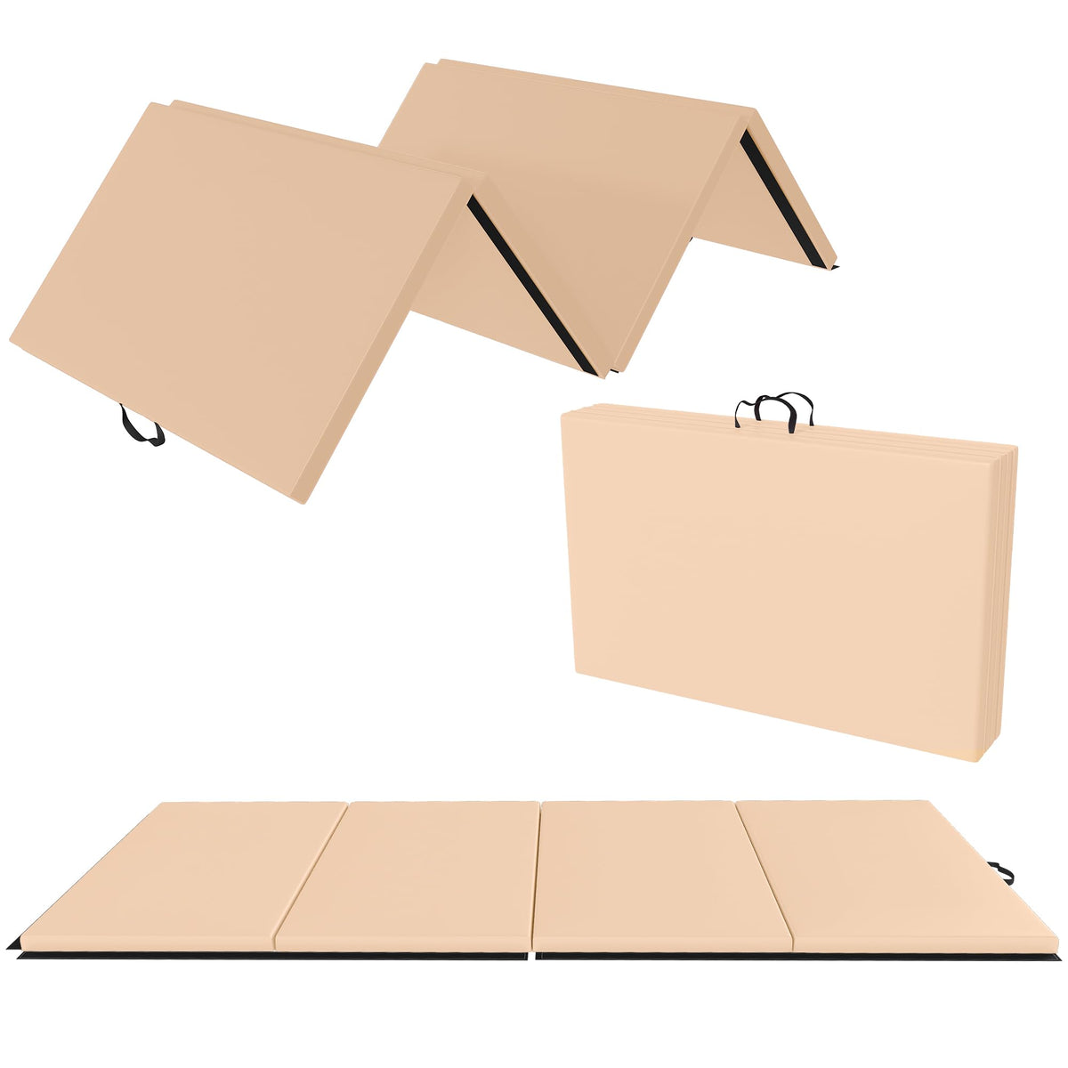 BalanceFrom 10x4 Feet 4-Panel Folding Gymnastics Mat – 2-Inch Thick Pad