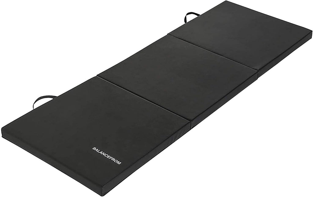 BalanceFrom 6x2 Ft 3-Panel Folding Gymnastics Mat – 2-In Thick Pad, 2 Pack
