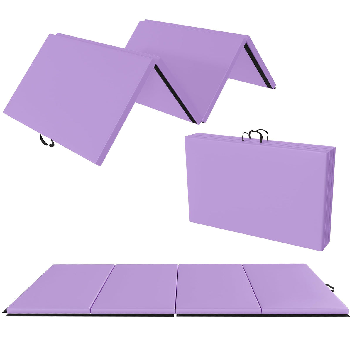 BalanceFrom 10x4 Feet 4-Panel Folding Gymnastics Mat – 2-Inch Thick Pad