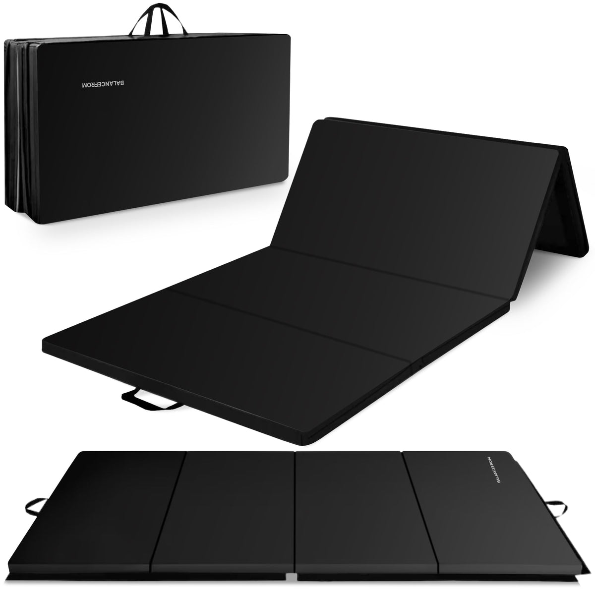 BalanceFrom 10x4 Feet 4-Panel Folding Gymnastics Mat – 2-Inch Thick Pad