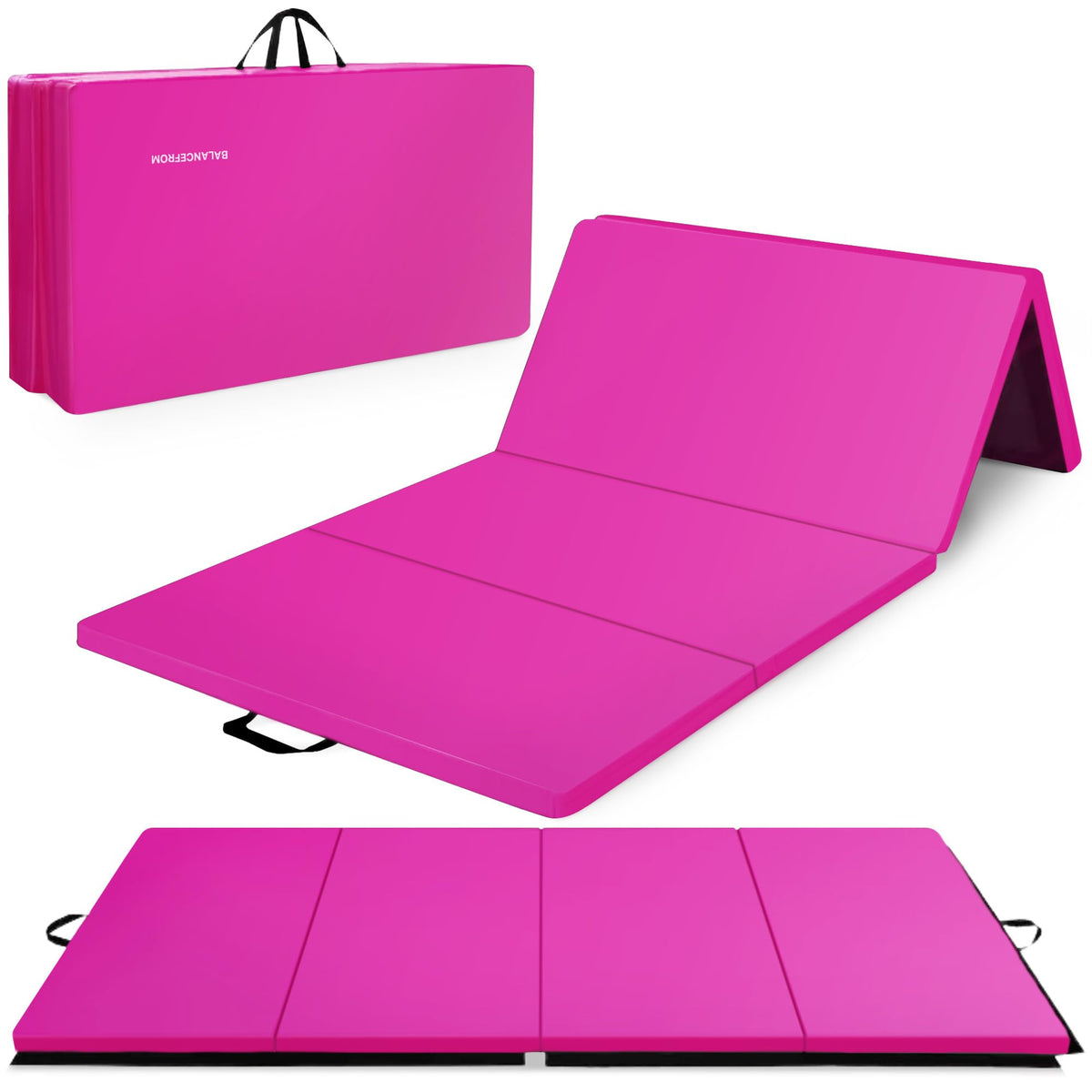 BalanceFrom 10x4 Feet 4-Panel Folding Gymnastics Mat – 2-Inch Thick Pad