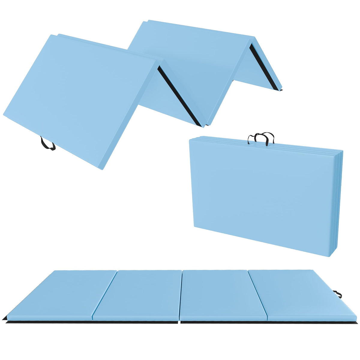 BalanceFrom 10x4 Feet 4-Panel Folding Gymnastics Mat – 2-Inch Thick Pad