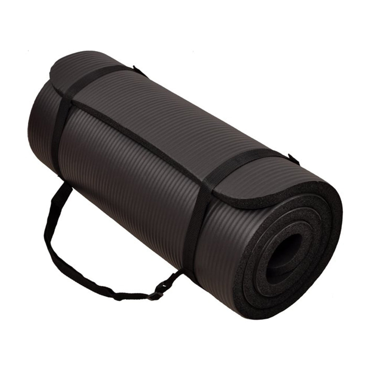 BalanceFrom All Purpose 1-Inch Extra Thick High Density Anti-Tear Exercise Yoga Mat with Carrying Strap, Multiple Colors