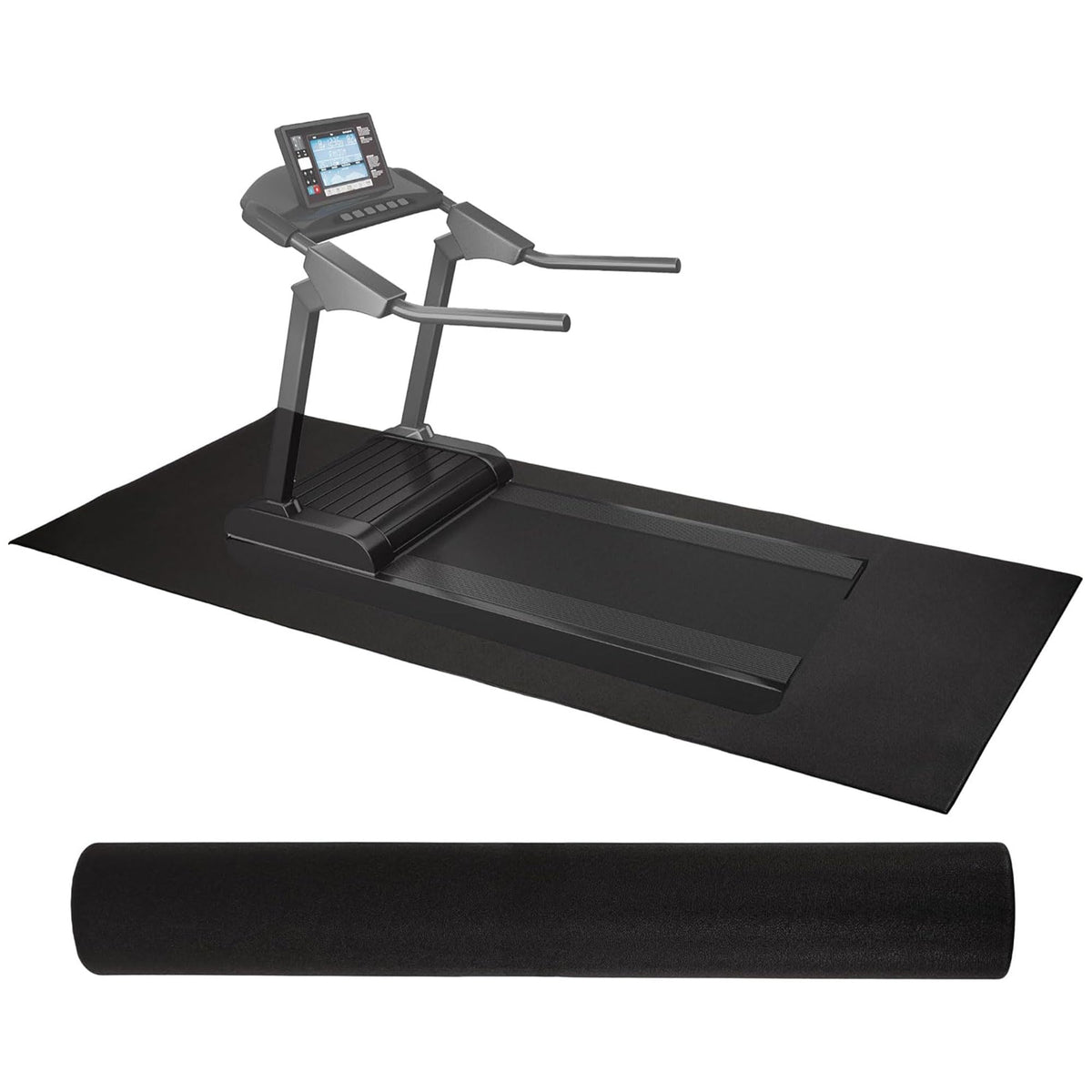 BalanceFrom GoFit High Density Treadmill Exercise Bike Equipment Mat, 3 x 6.5-ft, Foldable