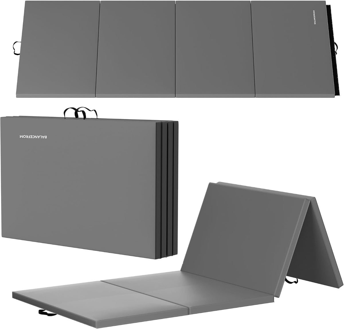 BalanceFrom 10x4 Feet 4-Panel Folding Gymnastics Mat – 2-Inch Thick Pad