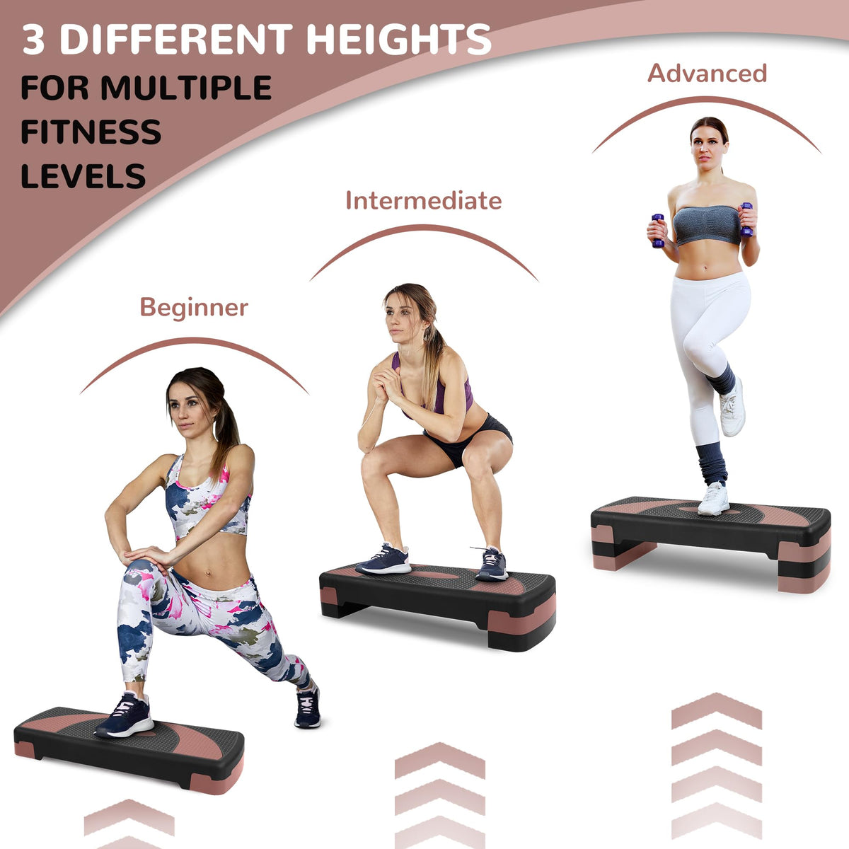 BalanceFrom 31-inch Aerobic Step Platform Trainer with 3 Adjustable Risers
