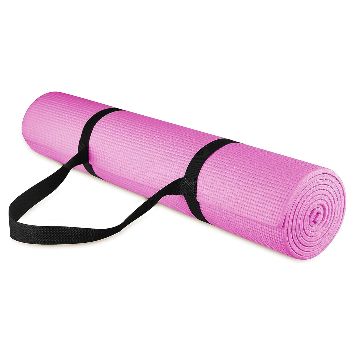 Fitvids All Purpose 1/4-Inch High Density Anti-Tear Exercise Yoga Mat with Carrying Strap, Multiple Colors