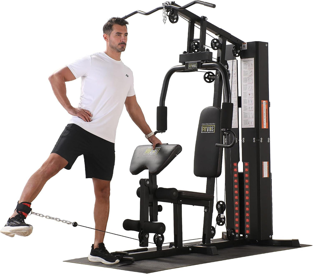 BalanceFrom Multifunctional Home Gym Machine with Floor Mat, 160LBS Weights