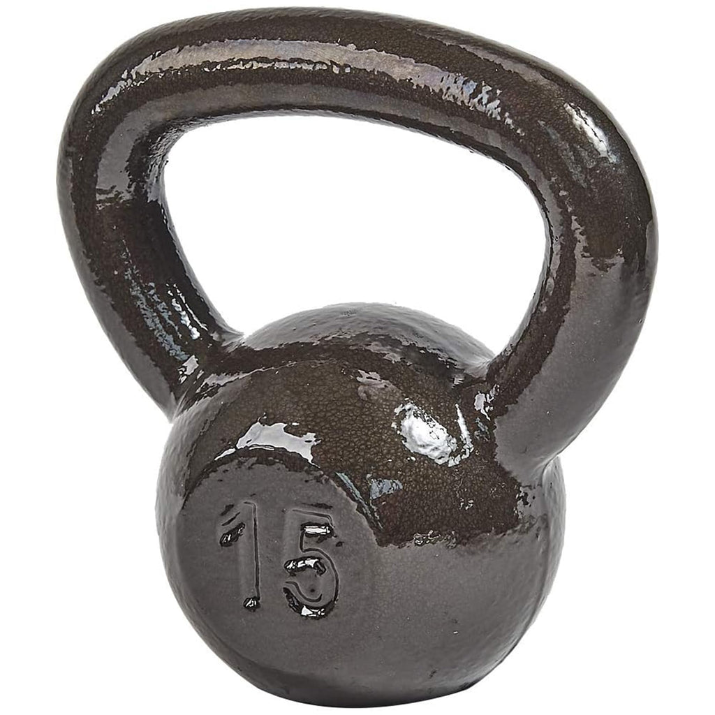 BalanceFrom Cast Iron Kettlebell for Home Gym Strength Training with Textured Wide Handle, 10-100Lb, Single