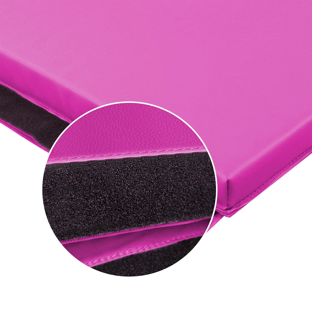 BalanceFrom 6x4 Feet 4-Panel Folding Gymnastics Mat – 2-Inch Thick Pad with Vinyl Surface and Carrying Handles for Tumbling, Yoga, Pilates, Home Workouts, and Martial Arts