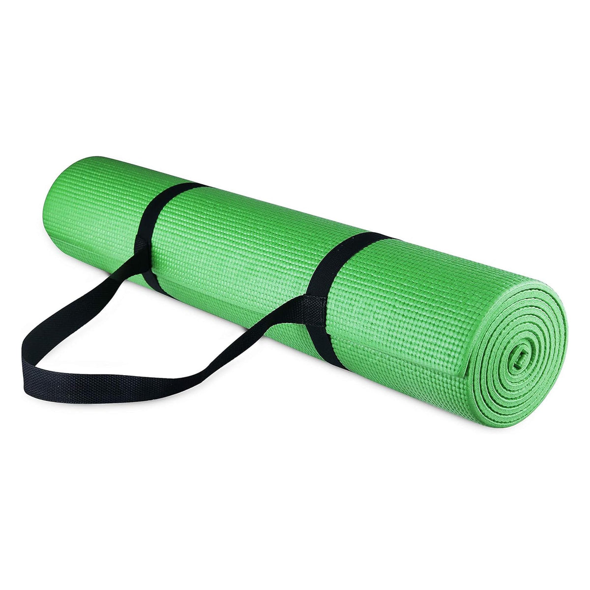Fitvids All Purpose 1/4-Inch High Density Anti-Tear Exercise Yoga Mat with Carrying Strap, Multiple Colors