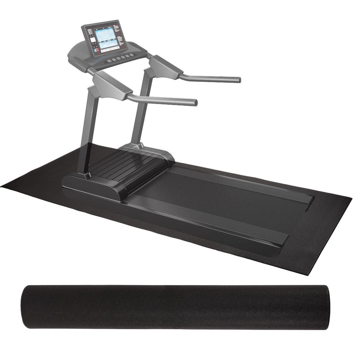 BalanceFrom GoFit High Density Treadmill Exercise Bike Equipment Mat, 3 x 6.5-ft, Foldable