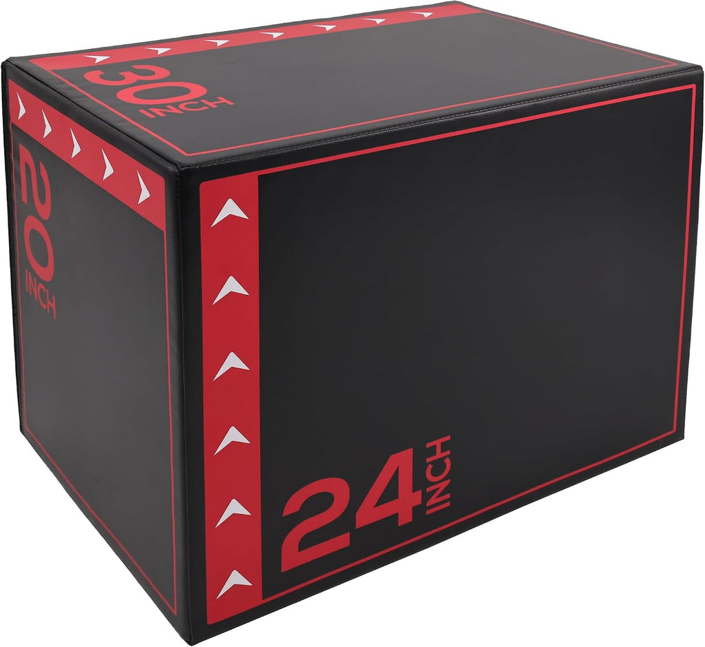 BalanceFrom 3-in-1 Foam Plyometric Jump Box for Home Gym, Multiple Heights