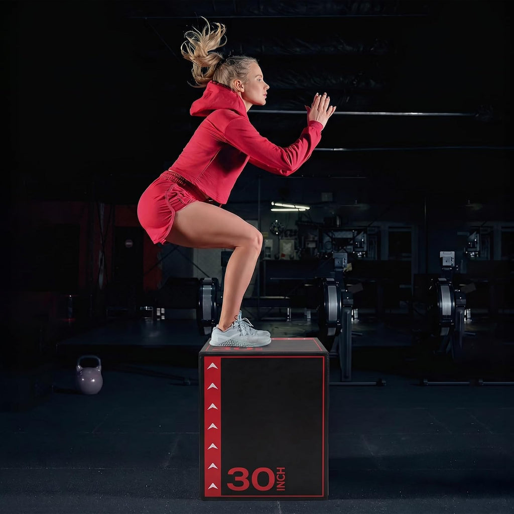BalanceFrom 3-in-1 Foam Plyometric Jump Box for Home Gym, Multiple Heights