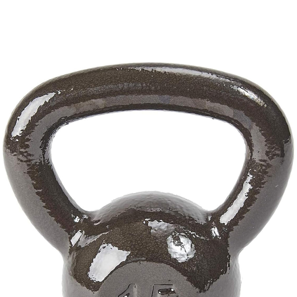 BalanceFrom Cast Iron Kettlebell for Home Gym Strength Training with Textured Wide Handle, 10-100Lb, Single
