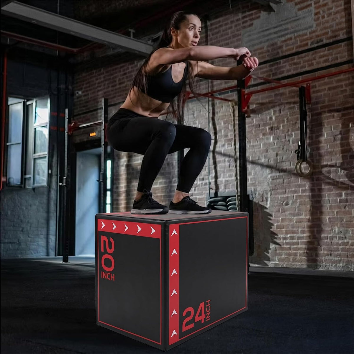 BalanceFrom 3-in-1 Foam Plyometric Jump Box for Home Gym, Multiple Heights
