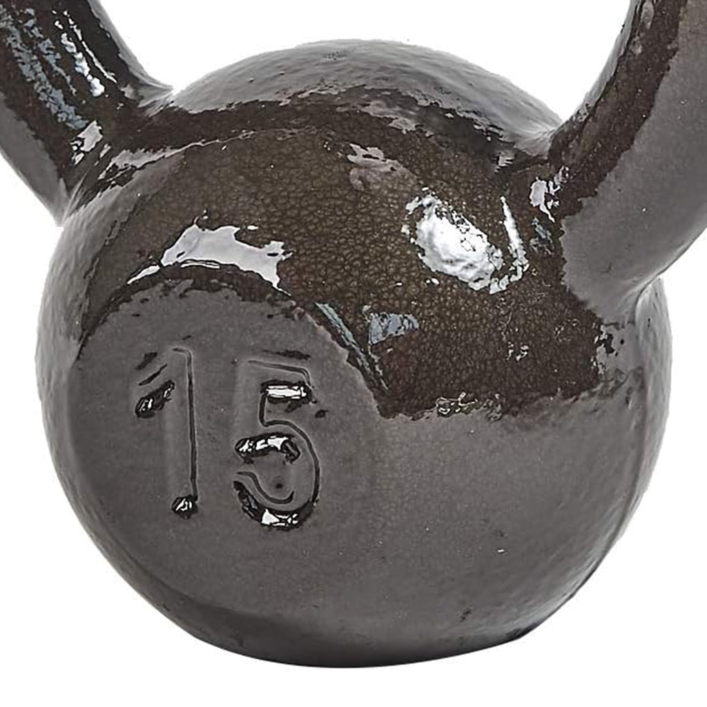 BalanceFrom Cast Iron Kettlebell for Home Gym Strength Training with Textured Wide Handle, 10-100Lb, Single