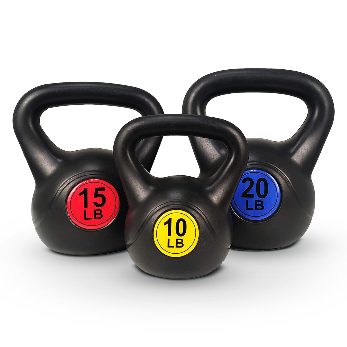 BalanceFrom Cast Iron Kettlebell Set, 30/45/50/75 Pound Options Strength Training Weights with Ergonomic Grip for Full Body Fitness at Home or Gym