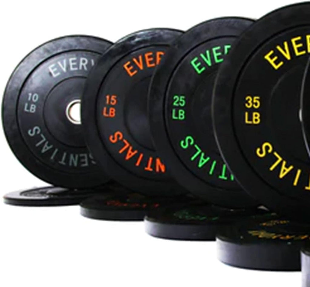 BalanceFrom Olympic Rubber Bumper Weight Plate Set with Steel Hub Inserts – 2-Inch Hole Plates for Strength Training, Powerlifting, and Weightlifting at Home, Garage, or Commercial Gym
