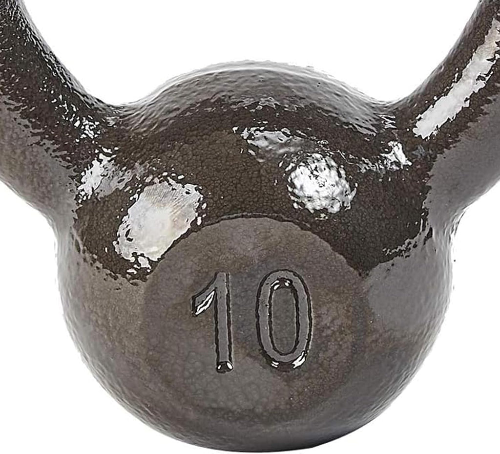 BalanceFrom Cast Iron Kettlebell for Home Gym Strength Training with Textured Wide Handle, 10-100Lb, Single