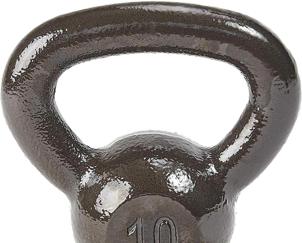 BalanceFrom Cast Iron Kettlebell for Home Gym Strength Training with Textured Wide Handle, 10-100Lb, Single