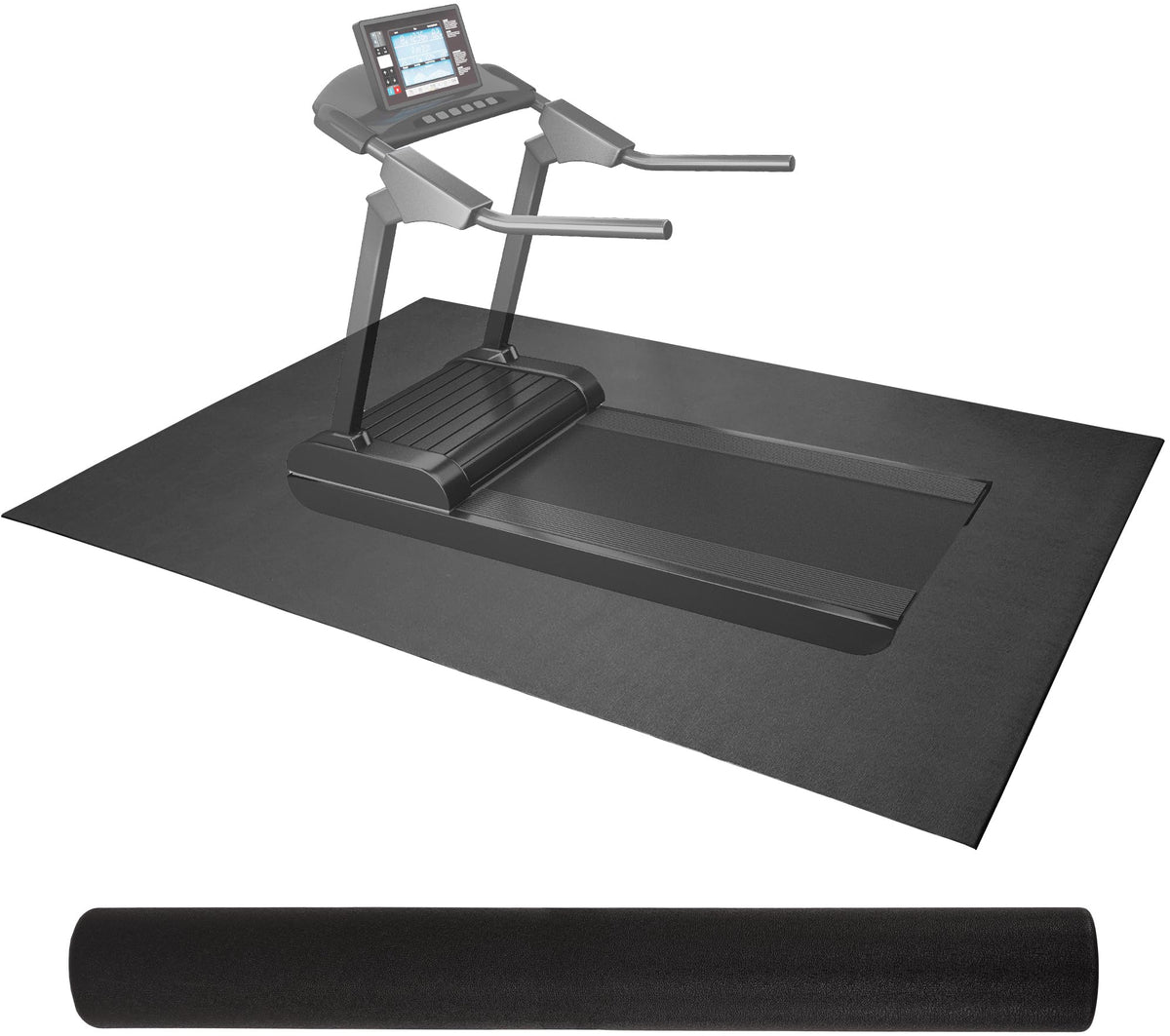 BalanceFrom GoFit High Density Treadmill Exercise Bike Equipment Mat, 3 x 6.5-ft, Foldable