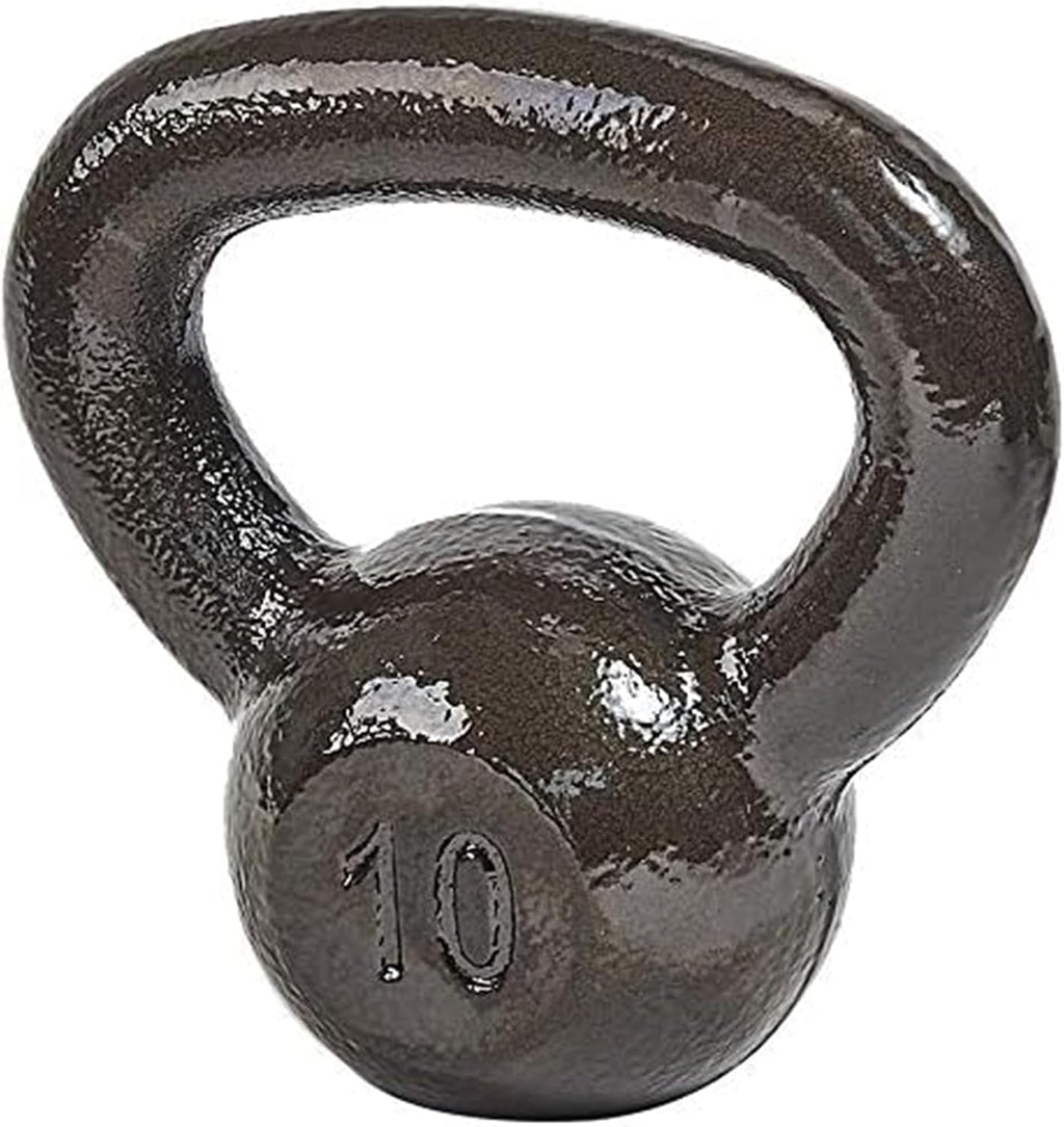 BalanceFrom Cast Iron Kettlebell for Home Gym Strength Training with Textured Wide Handle, 10-100Lb, Single
