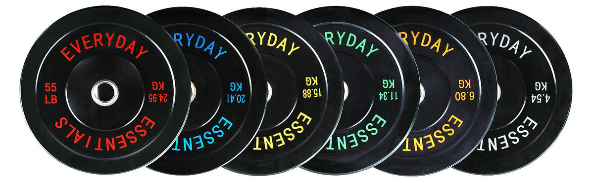 BalanceFrom Olympic Rubber Bumper Weight Plate Set with Steel Hub Inserts – 2-Inch Hole Plates for Strength Training, Powerlifting, and Weightlifting at Home, Garage, or Commercial Gym