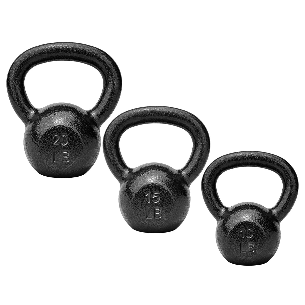 BalanceFrom Cast Iron Kettlebell Set, 30/45/50/75 Pound Options Strength Training Weights with Ergonomic Grip for Full Body Fitness at Home or Gym