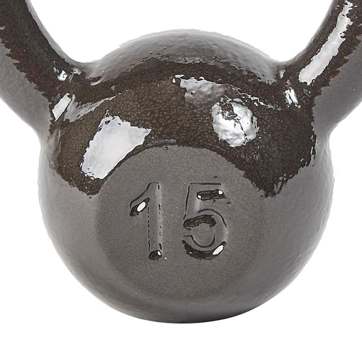 BalanceFrom Cast Iron Kettlebell for Home Gym Strength Training with Textured Wide Handle, 10-100Lb, Single