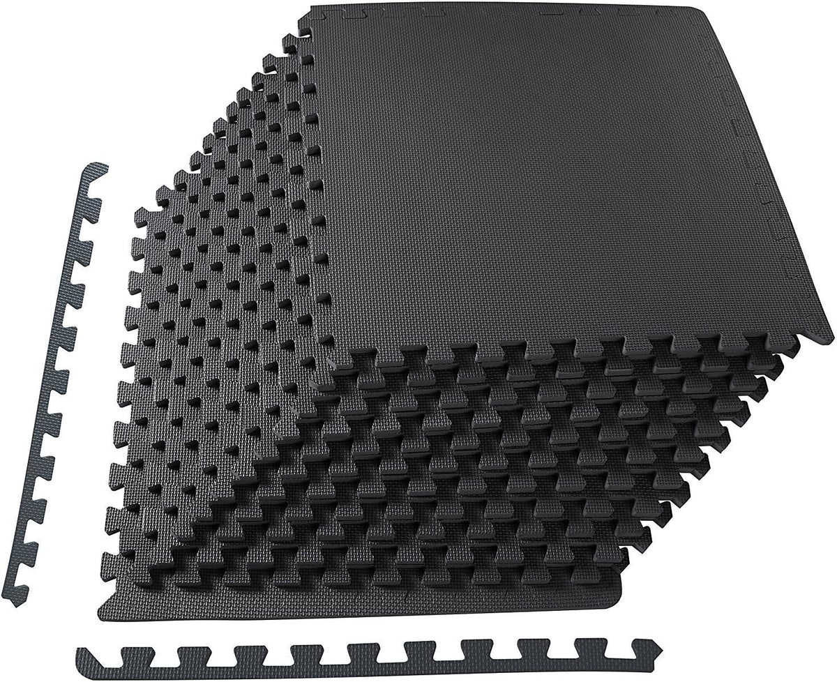 BalanceFrom Puzzle Exercise Mat 1/2" Thick, EVA Interlocking Foam Floor