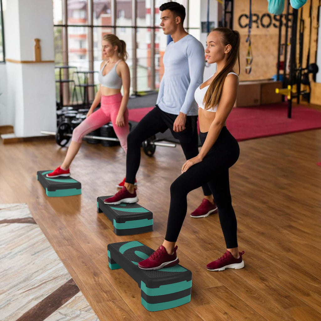 BalanceFrom 31-inch Aerobic Step Platform Trainer with 3 Adjustable Risers