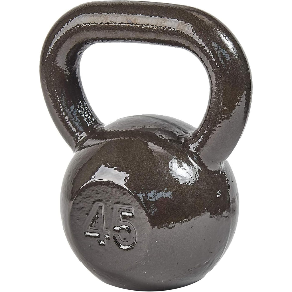 BalanceFrom Cast Iron Kettlebell for Home Gym Strength Training with Textured Wide Handle, 10-100Lb, Single