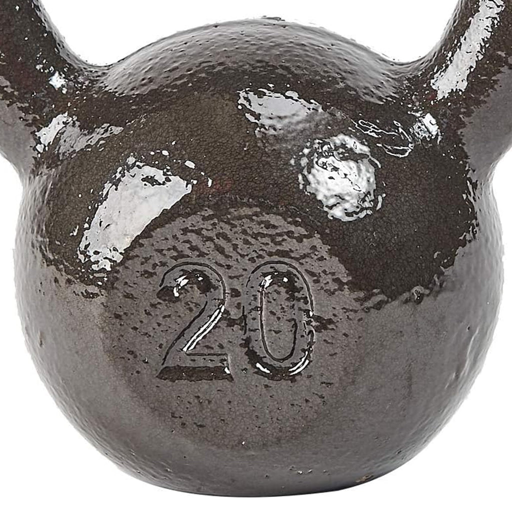 BalanceFrom Cast Iron Kettlebell for Home Gym Strength Training with Textured Wide Handle, 10-100Lb, Single
