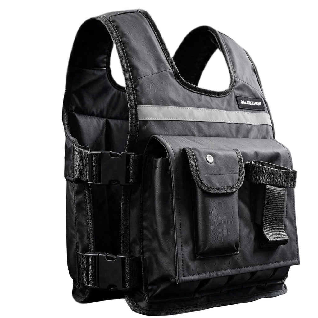 BalanceFrom Tactical Vest Quick Release Lightweight Vest Adjustable Breathable Weighted Vest for Training