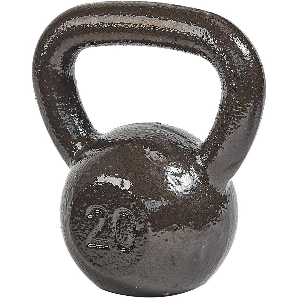 BalanceFrom Cast Iron Kettlebell for Home Gym Strength Training with Textured Wide Handle, 10-100Lb, Single