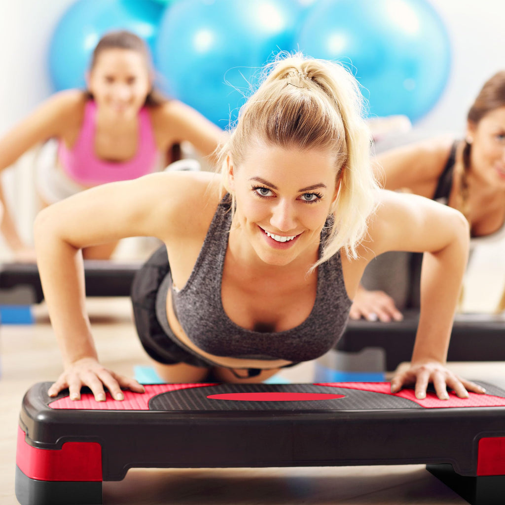 BalanceFrom 31-inch Aerobic Step Platform Trainer with 3 Adjustable Risers