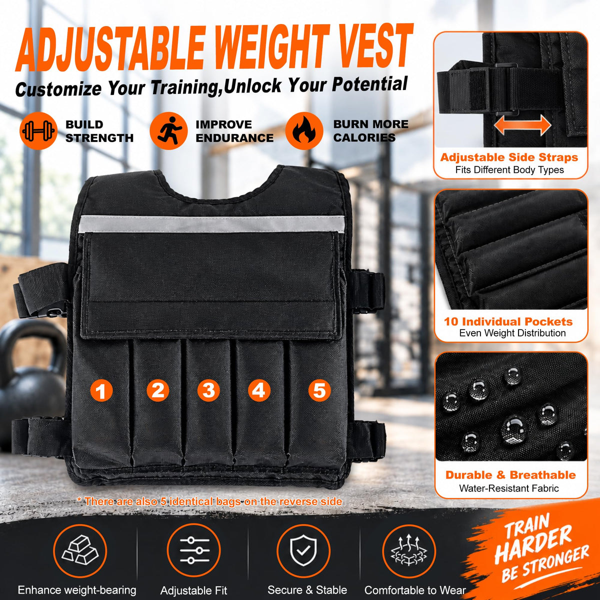 BalanceFrom Tactical Vest Quick Release Lightweight Vest Adjustable Breathable Weighted Vest for Training