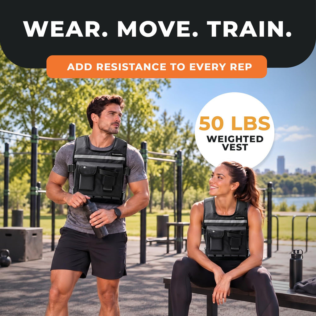 BalanceFrom Tactical Vest Quick Release Lightweight Vest Adjustable Breathable Weighted Vest for Training