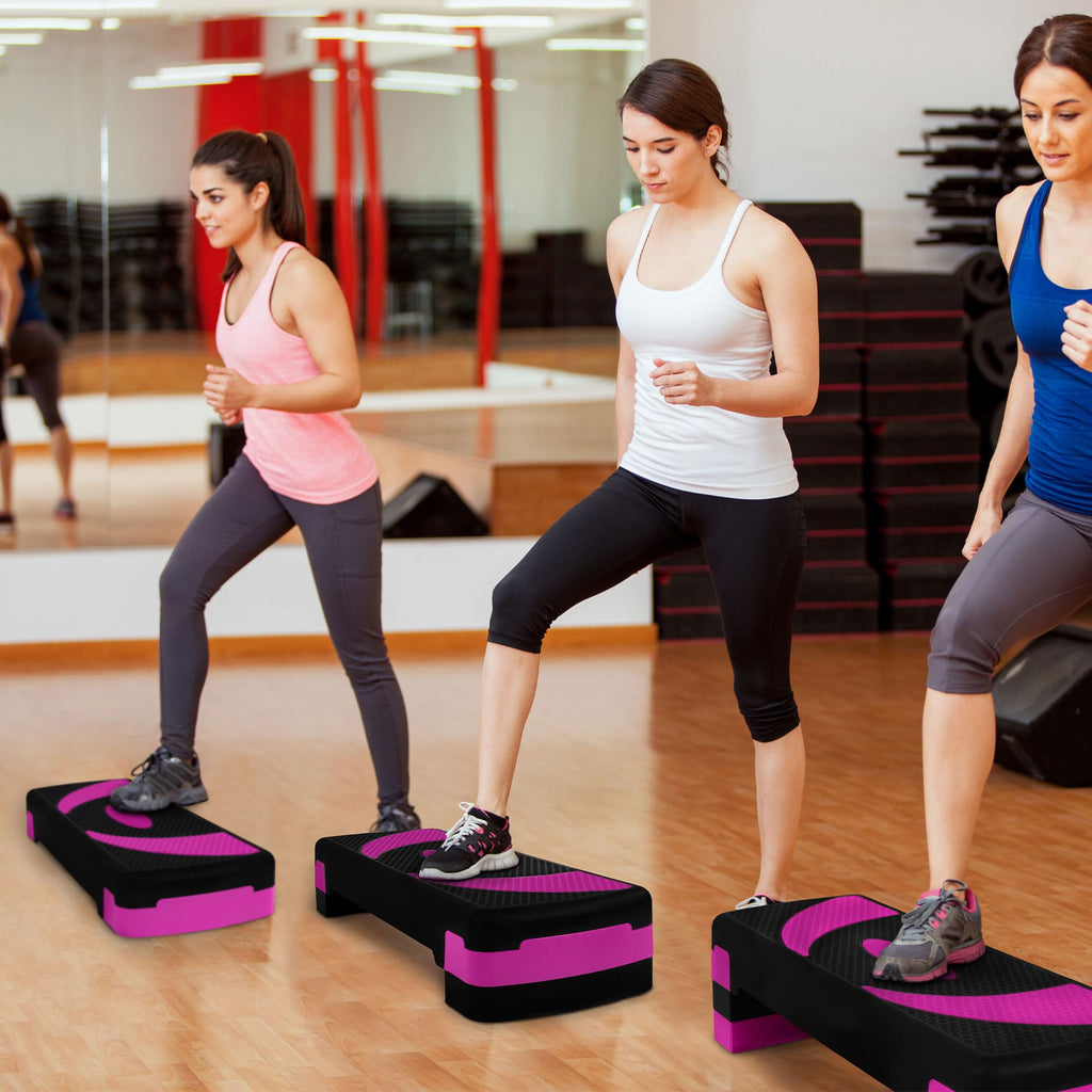 BalanceFrom 31-inch Aerobic Step Platform Trainer with 3 Adjustable Risers