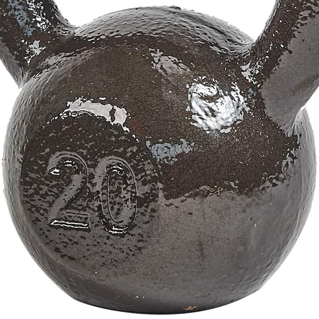 BalanceFrom Cast Iron Kettlebell for Home Gym Strength Training with Textured Wide Handle, 10-100Lb, Single