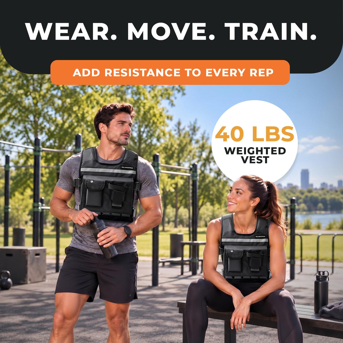 BalanceFrom Tactical Vest Quick Release Lightweight Vest Adjustable Breathable Weighted Vest for Training