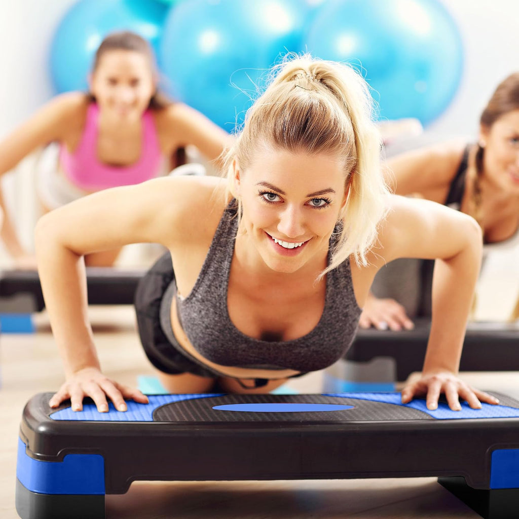 BalanceFrom 31-inch Aerobic Step Platform Trainer with 3 Adjustable Risers