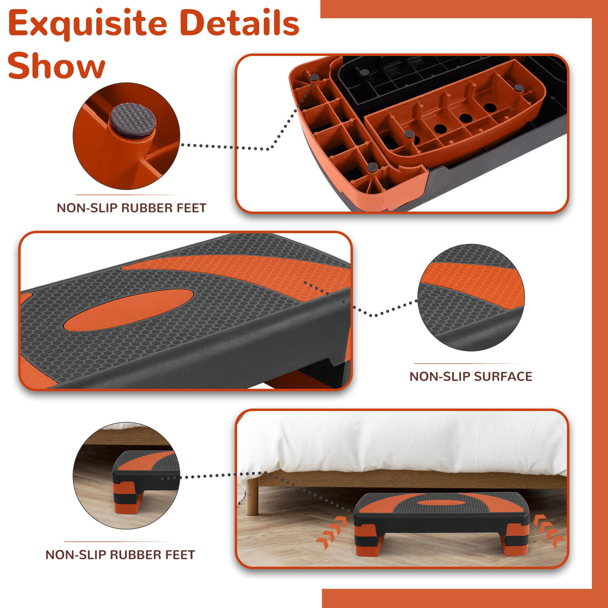 BalanceFrom 31-inch Aerobic Step Platform Trainer with 3 Adjustable Risers