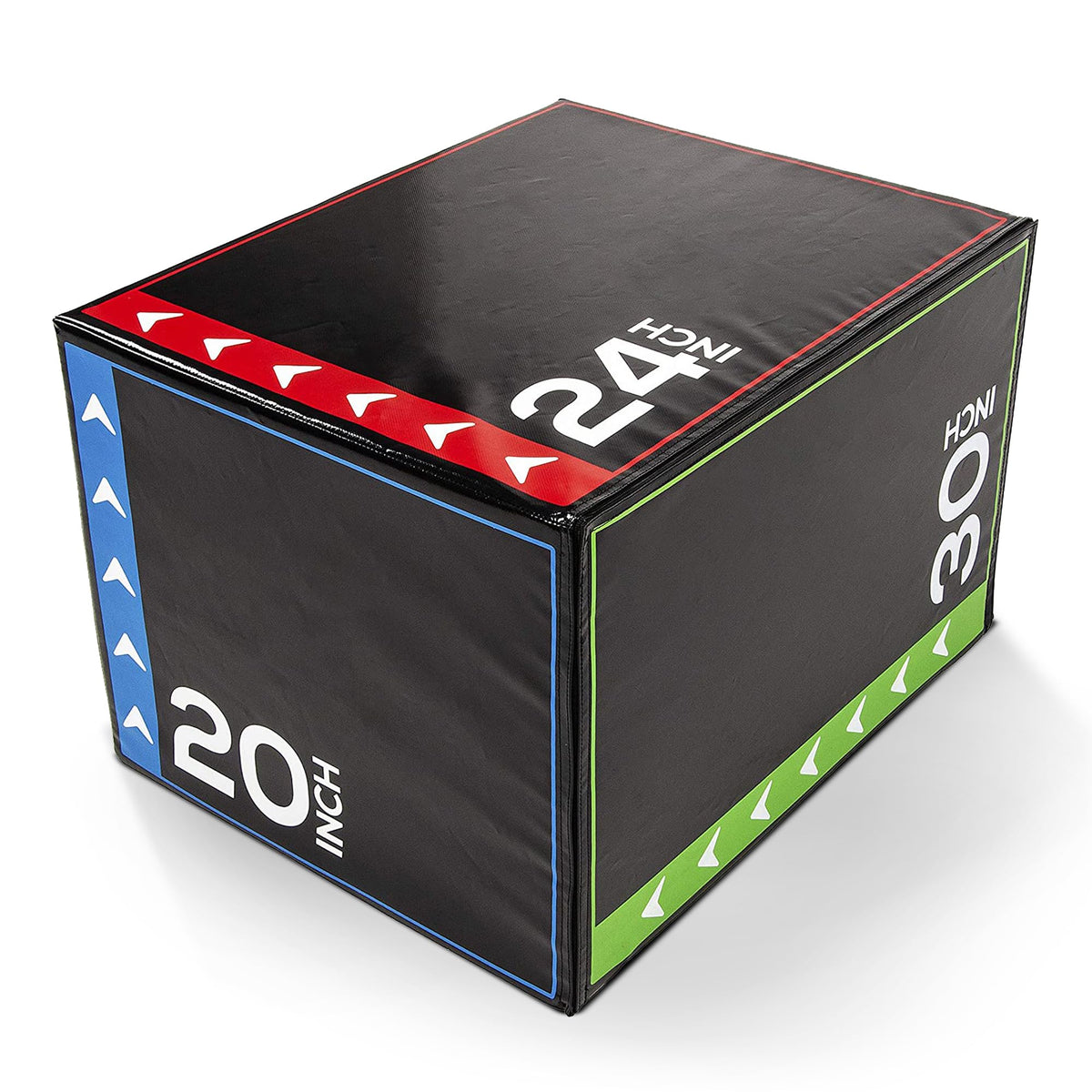 BalanceFrom 3-in-1 Foam Plyometric Jump Box for Home Gym, Multiple Heights.