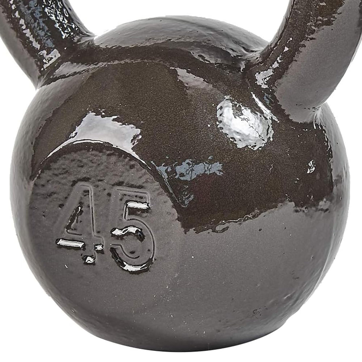 BalanceFrom Cast Iron Kettlebell for Home Gym Strength Training with Textured Wide Handle, 10-100Lb, Single