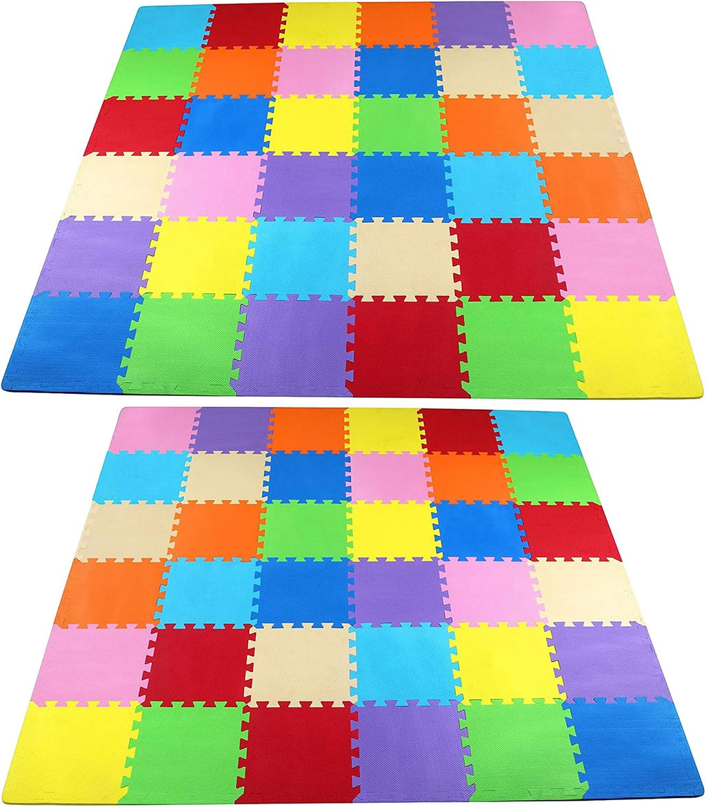 BalanceFrom Play Tile Mat 0.4 Inch Thick, EVA Interlocking Foam Floor