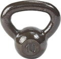 BalanceFrom Cast Iron Kettlebell for Home Gym Strength Training with Textured Wide Handle, 10-100Lb, Single