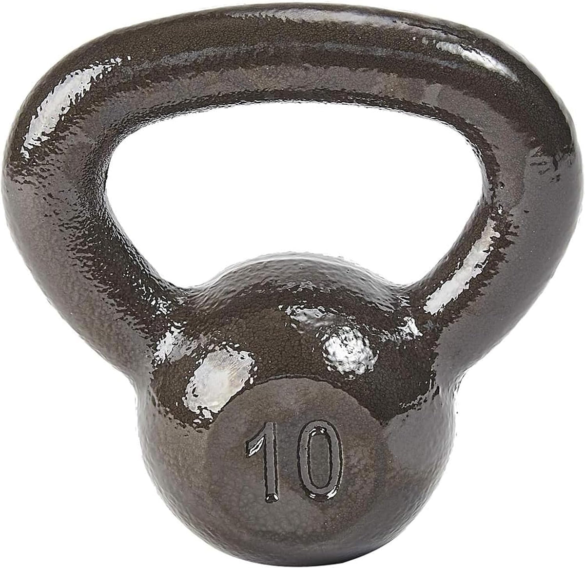 BalanceFrom Cast Iron Kettlebell for Home Gym Strength Training with Textured Wide Handle, 10-100Lb, Single