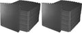 BalanceFrom 2-Pack 24-Count 24x24x0.75 Inch EVA Interlocking Foam Exercise Tile Mat, Black – Non-Slip Puzzle Flooring for Home Gym, Fitness Studio, or Playroom